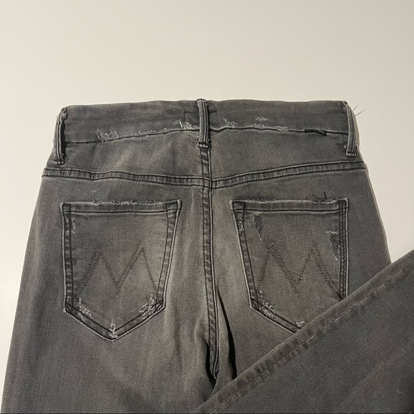 MOTHER Women's Skinny Jeans in Dark Gray - Picture 4 of 8